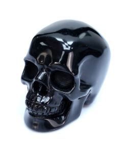 1.75 inches Black Obsidian Hand-Carved Crystal Black Obsidian Human Skull Ornament Gem Crystal Stone for Australia Buyers