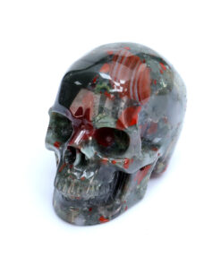 3In Blood-Stone Human Skull Hand-Carved Crystal Blood Stone Gemstone Ornament for Australia Buyers
