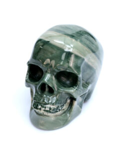 3In Nine Dragon Jade Human Skull Hand-Carved Crystal Jade Ornament for American Buyers