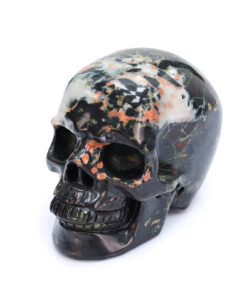Wholesale Plum Blossom Jade Skull Natural Handmade Crystal Skull for Reiki Healing Feng Shui Elegant Engraving DIY Model