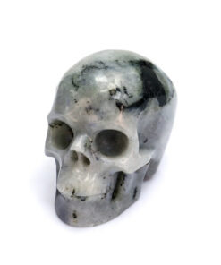 3In Labradorite Human Skull Hand-Carved Crystal Labradorite Ornament for German Buyers
