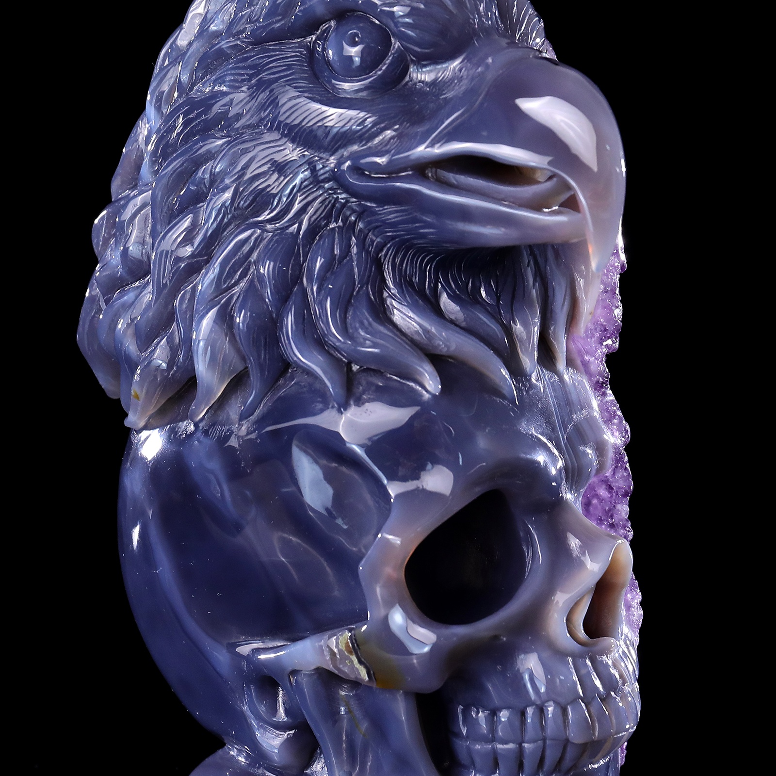 Amethyst Druse Agate Skull (1)