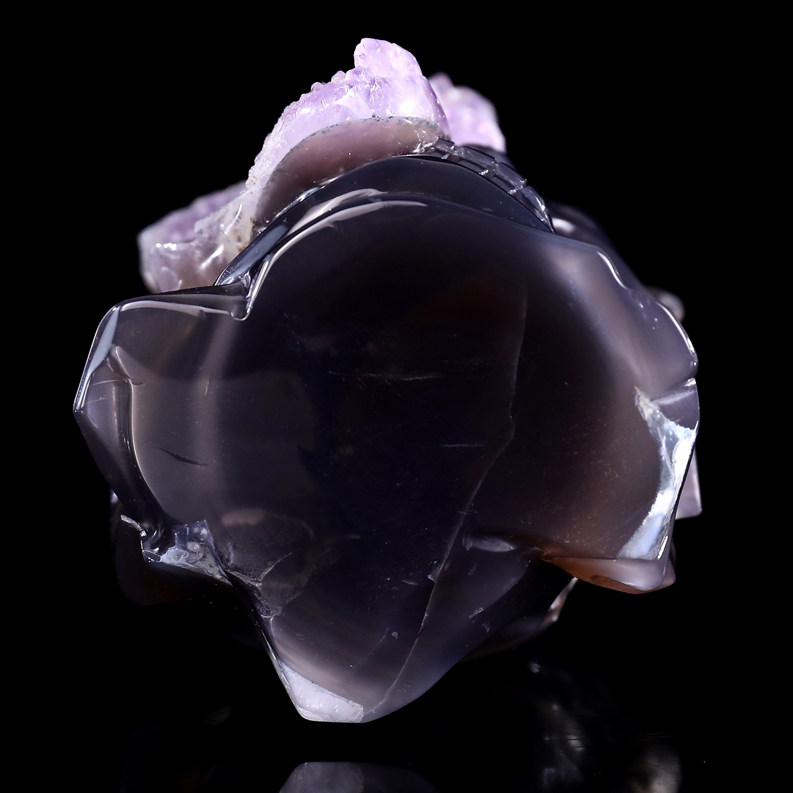 Amethyst Druse Agate Skull (10)