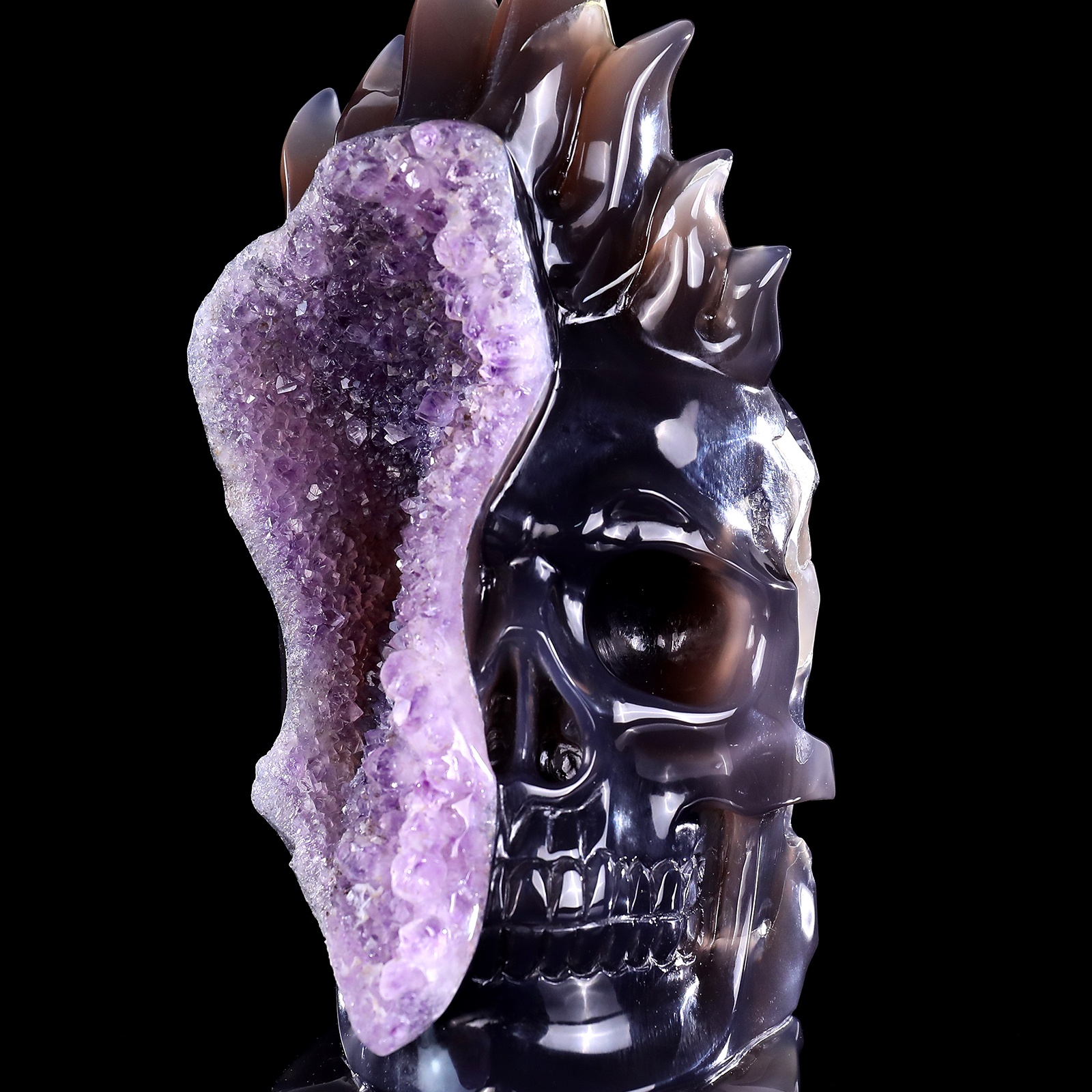 Amethyst Druse Agate Skull (2)