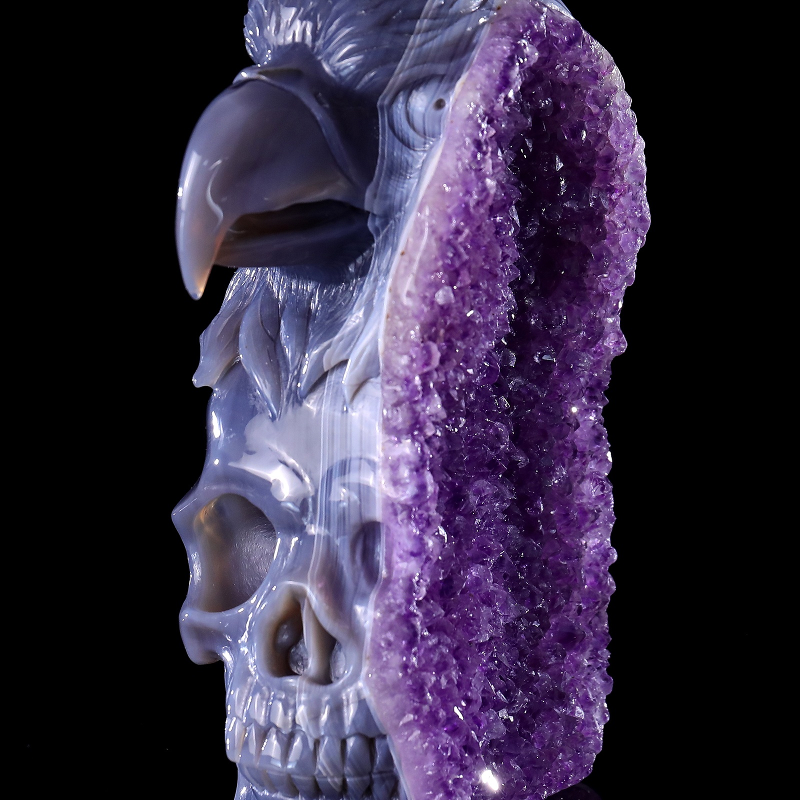 Amethyst Druse Agate Skull (2)