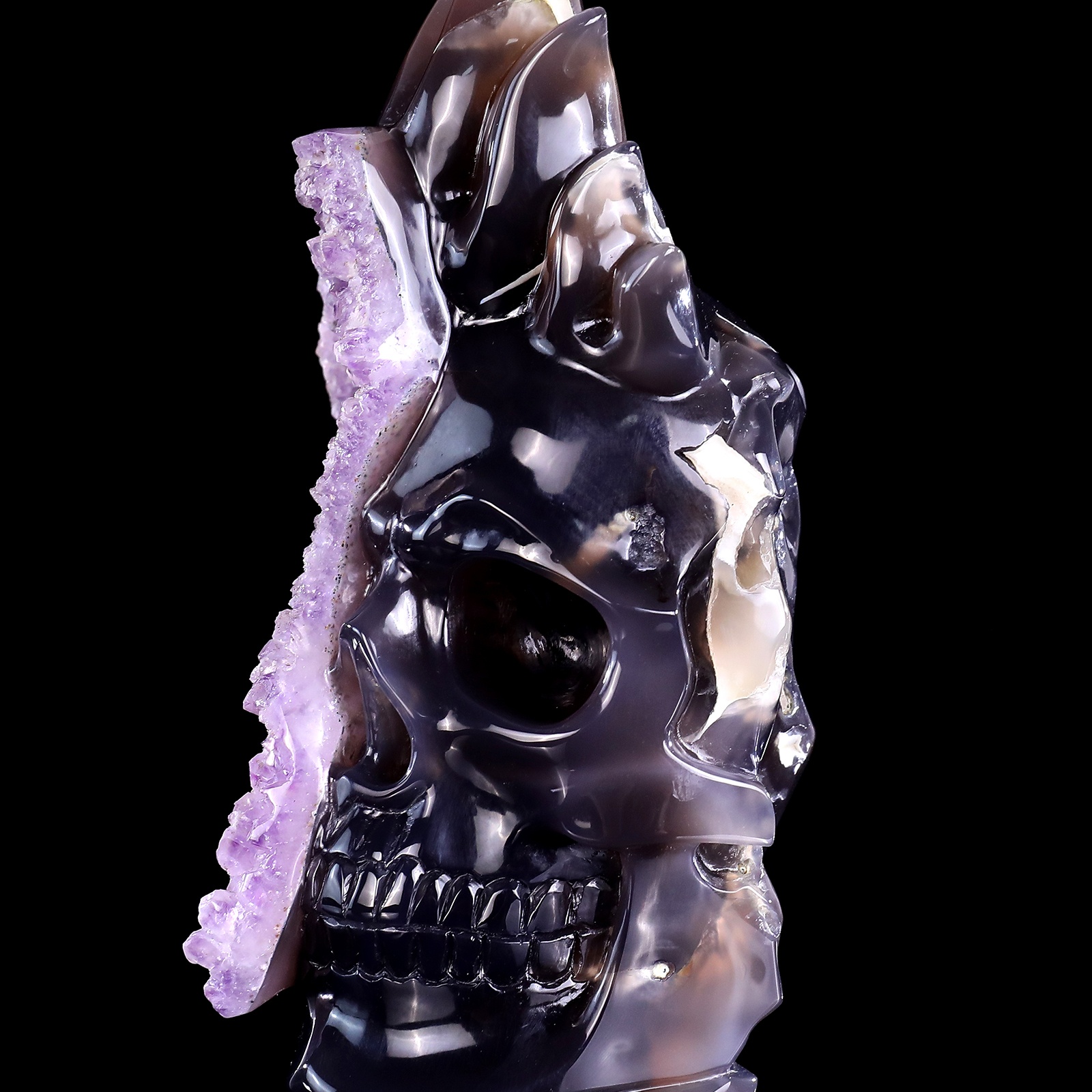 Amethyst Druse Agate Skull (4)