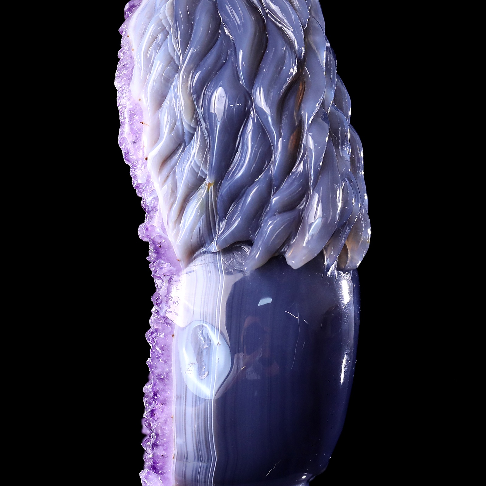 Amethyst Druse Agate Skull (4)
