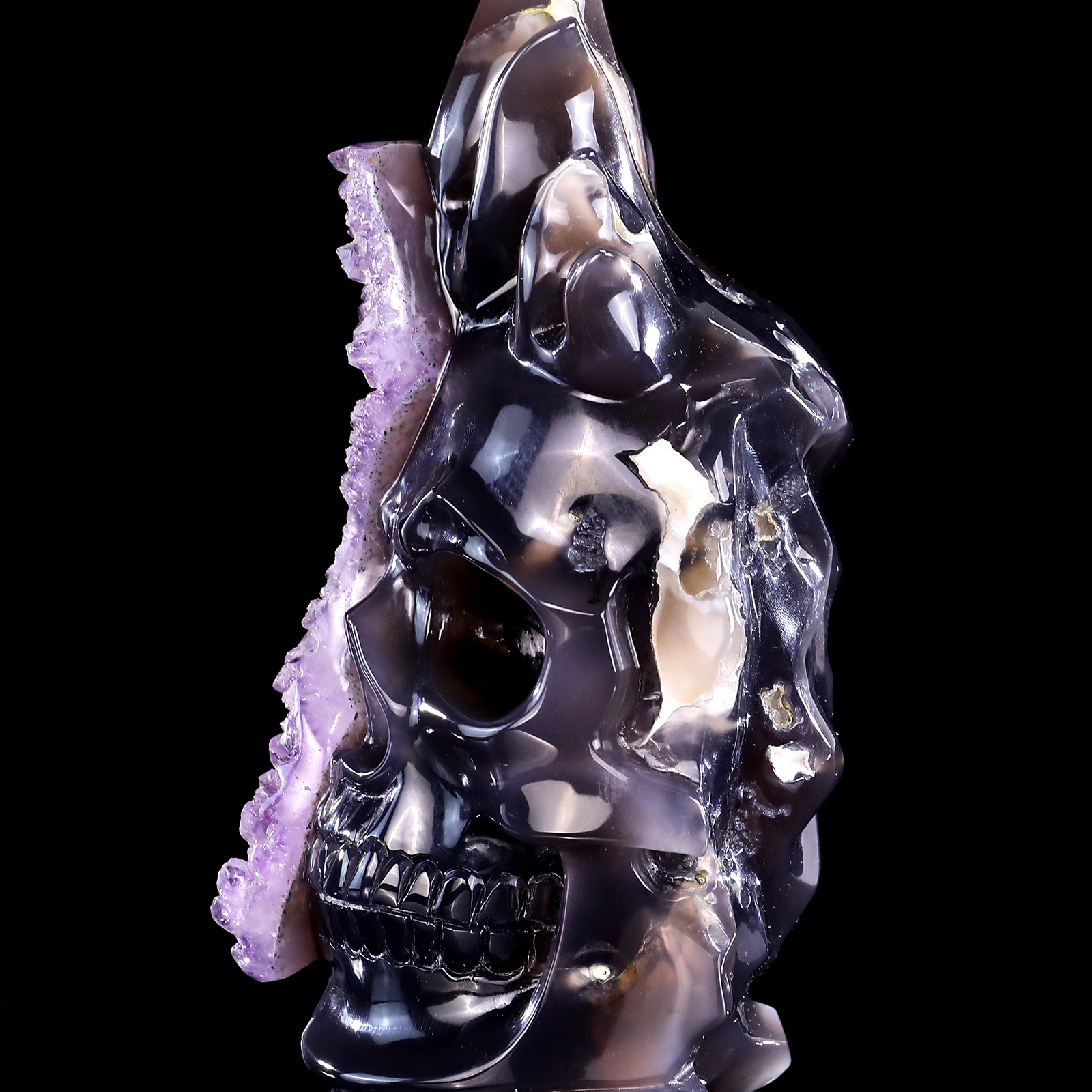 Amethyst Druse Agate Skull (5)
