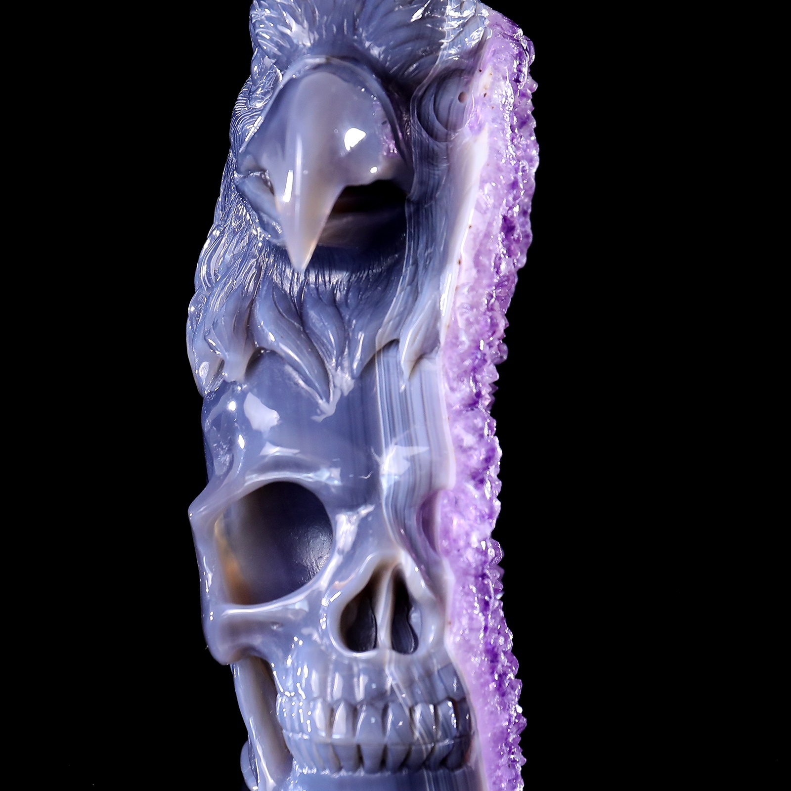 Amethyst Druse Agate Skull (6)