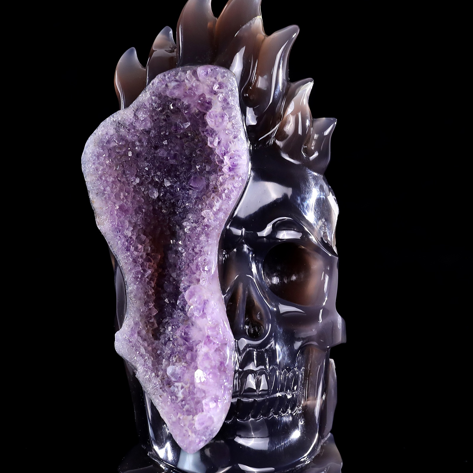 Amethyst Druse Agate Skull (9)