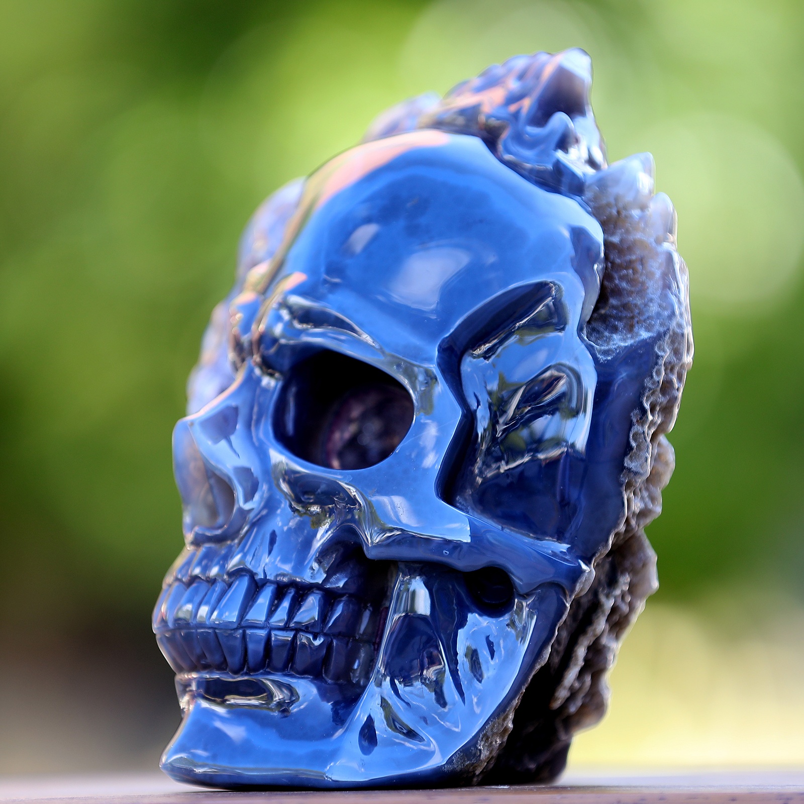 Amethyst Geode Agate Skull (7)