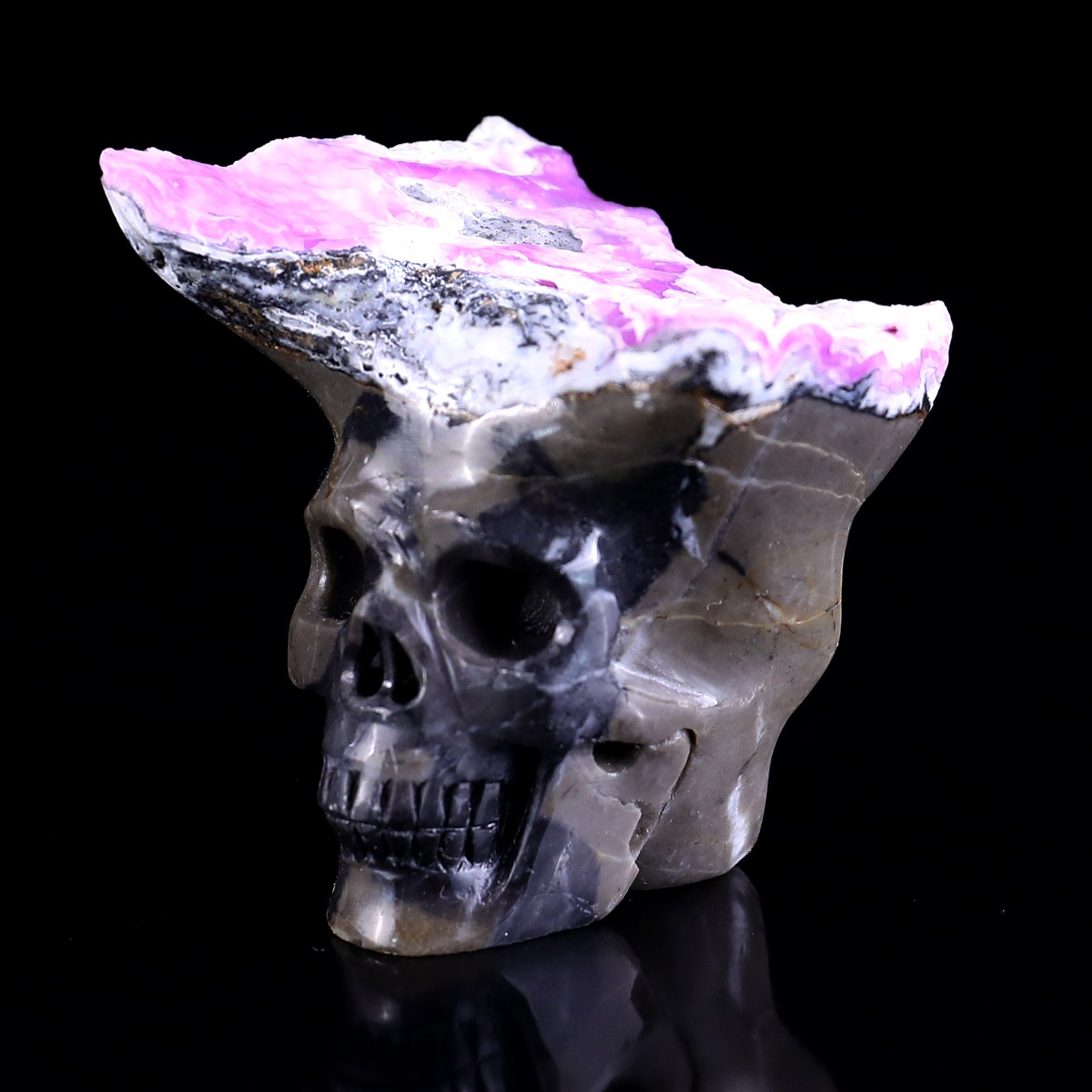 Ca-Aragonite-Mineral-Specimen-Skull-Hand-Carved-Crystal-Mineral-Ornament