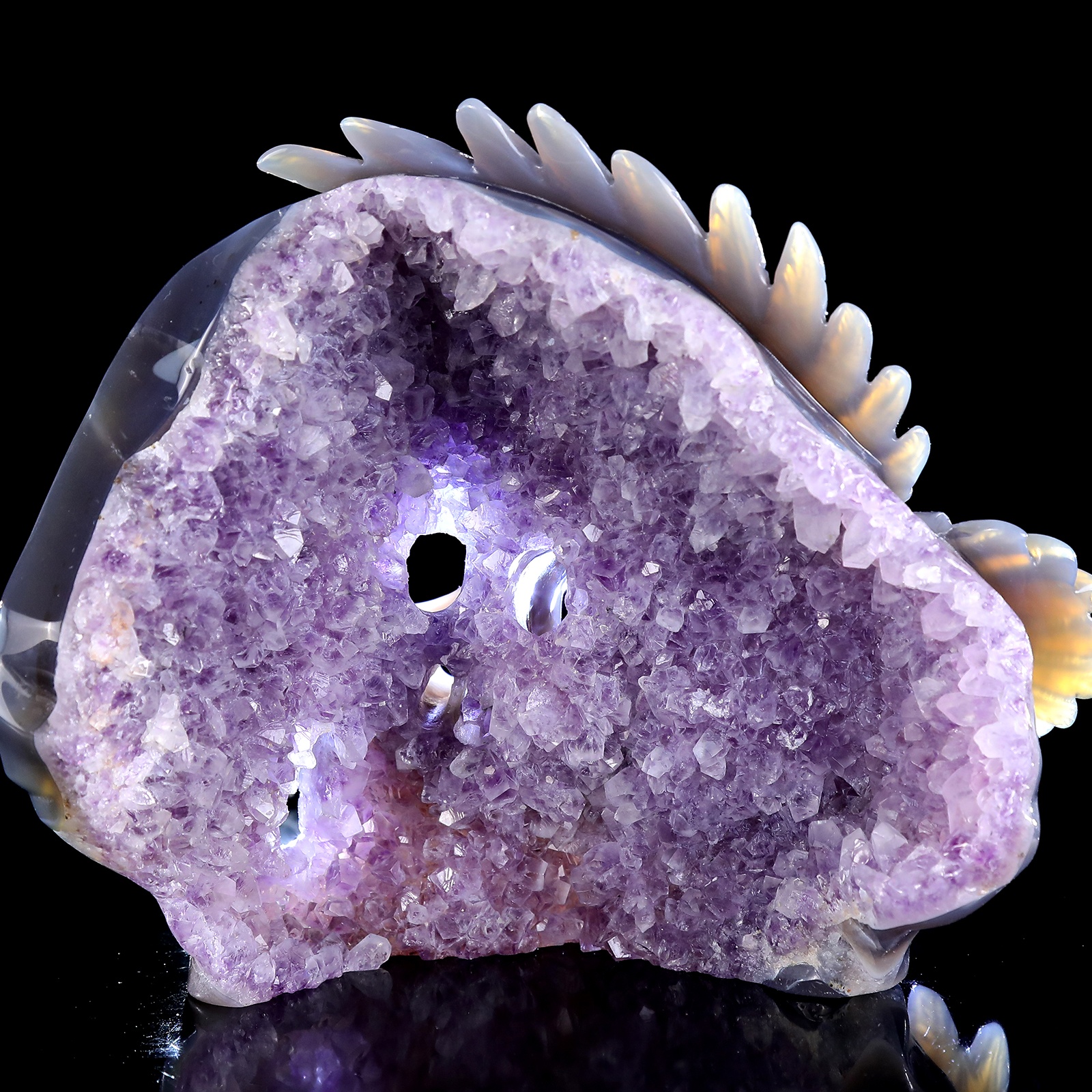 Crystal agate original human skull (4)