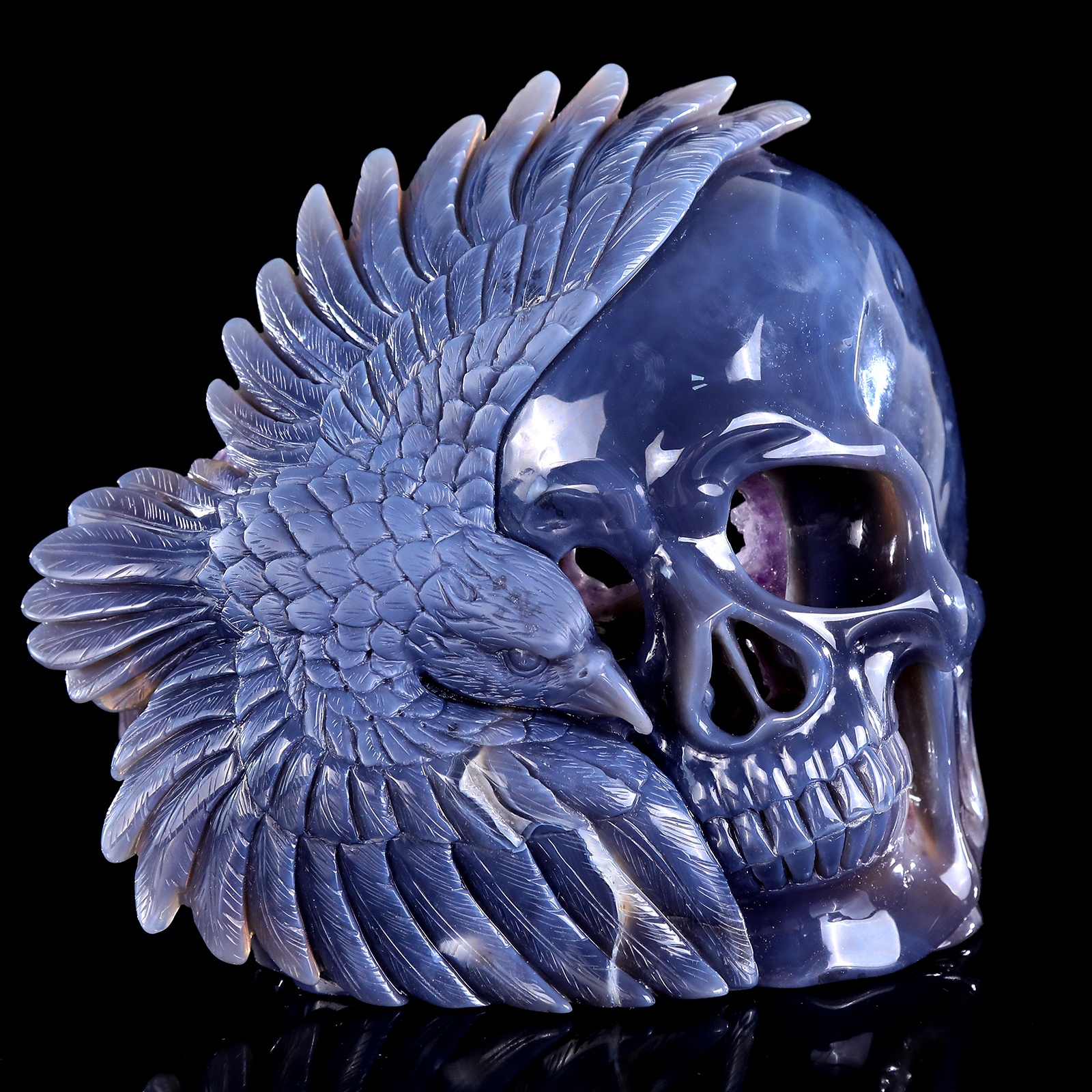 Crystal agate original human skull (6)
