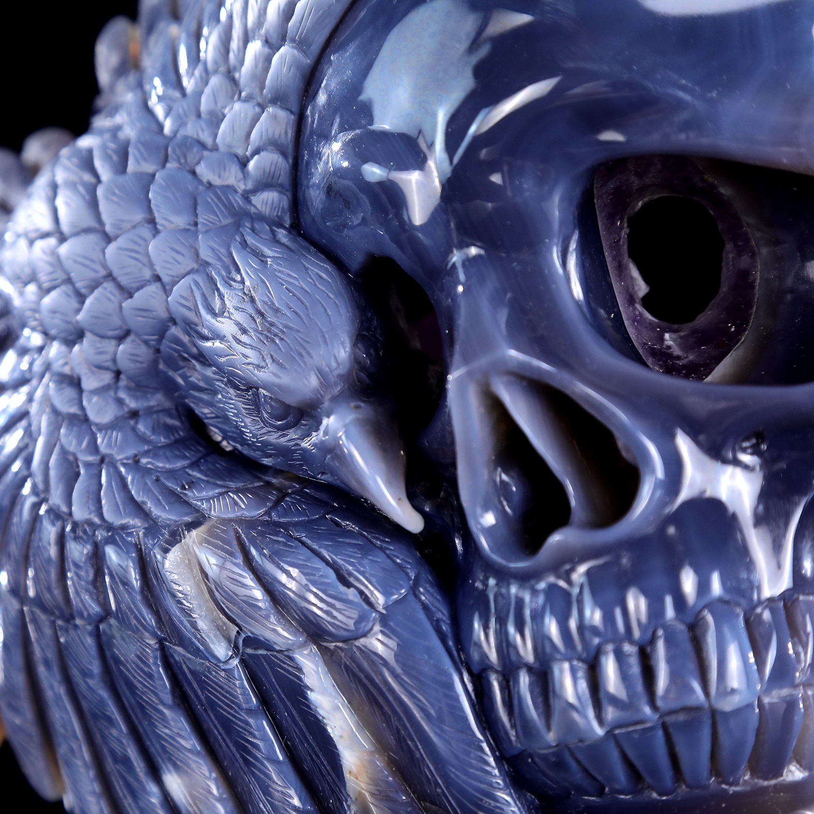 Crystal agate original human skull (9)