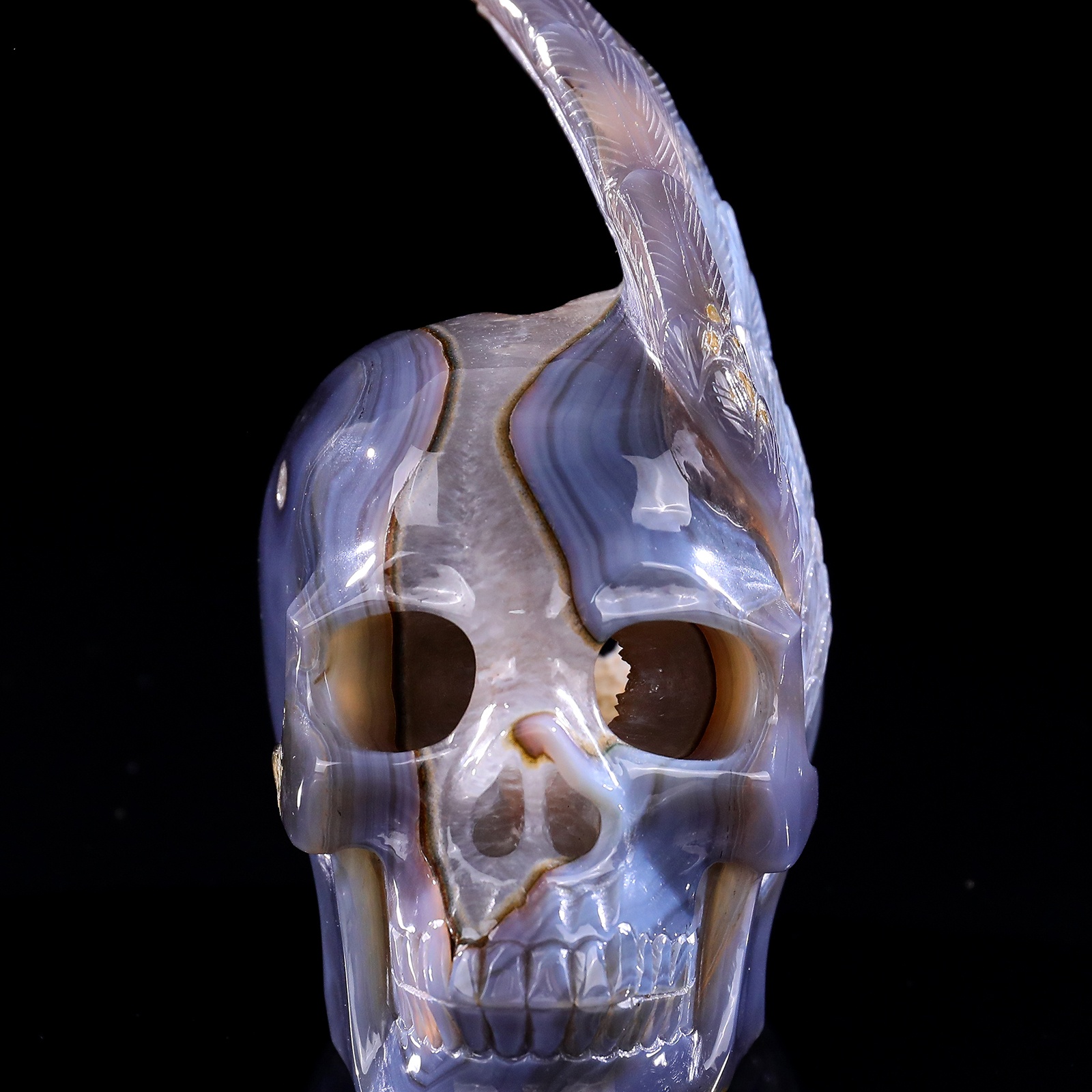 Crystal cave agate human skull (4)
