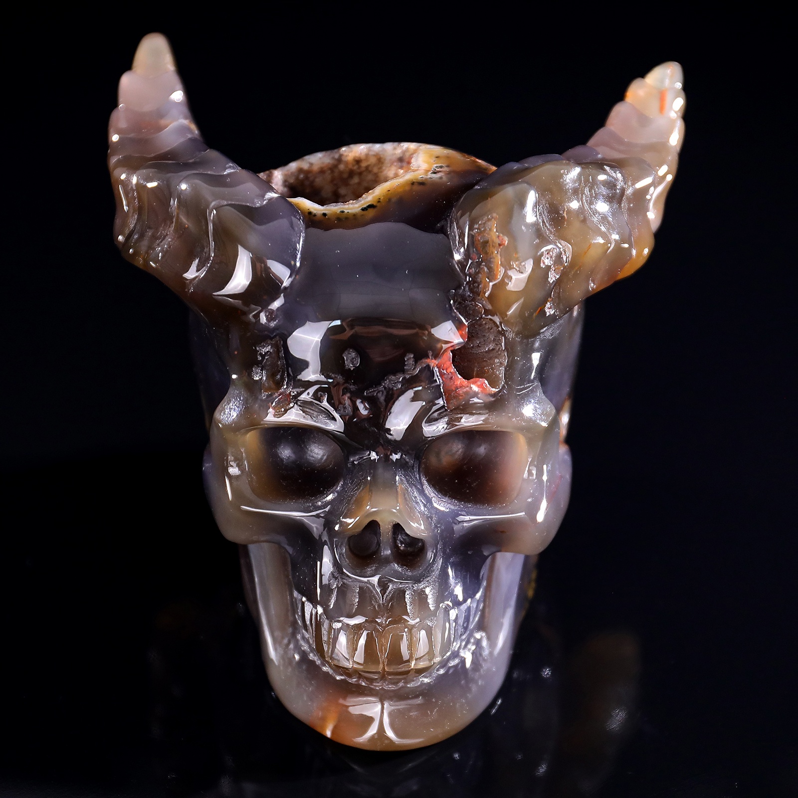Geode Agate Skull (1)