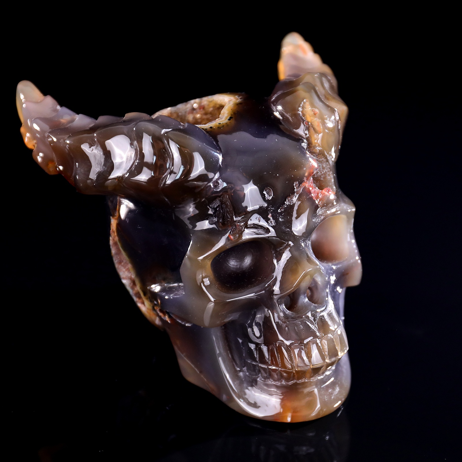 Geode Agate Skull (2)