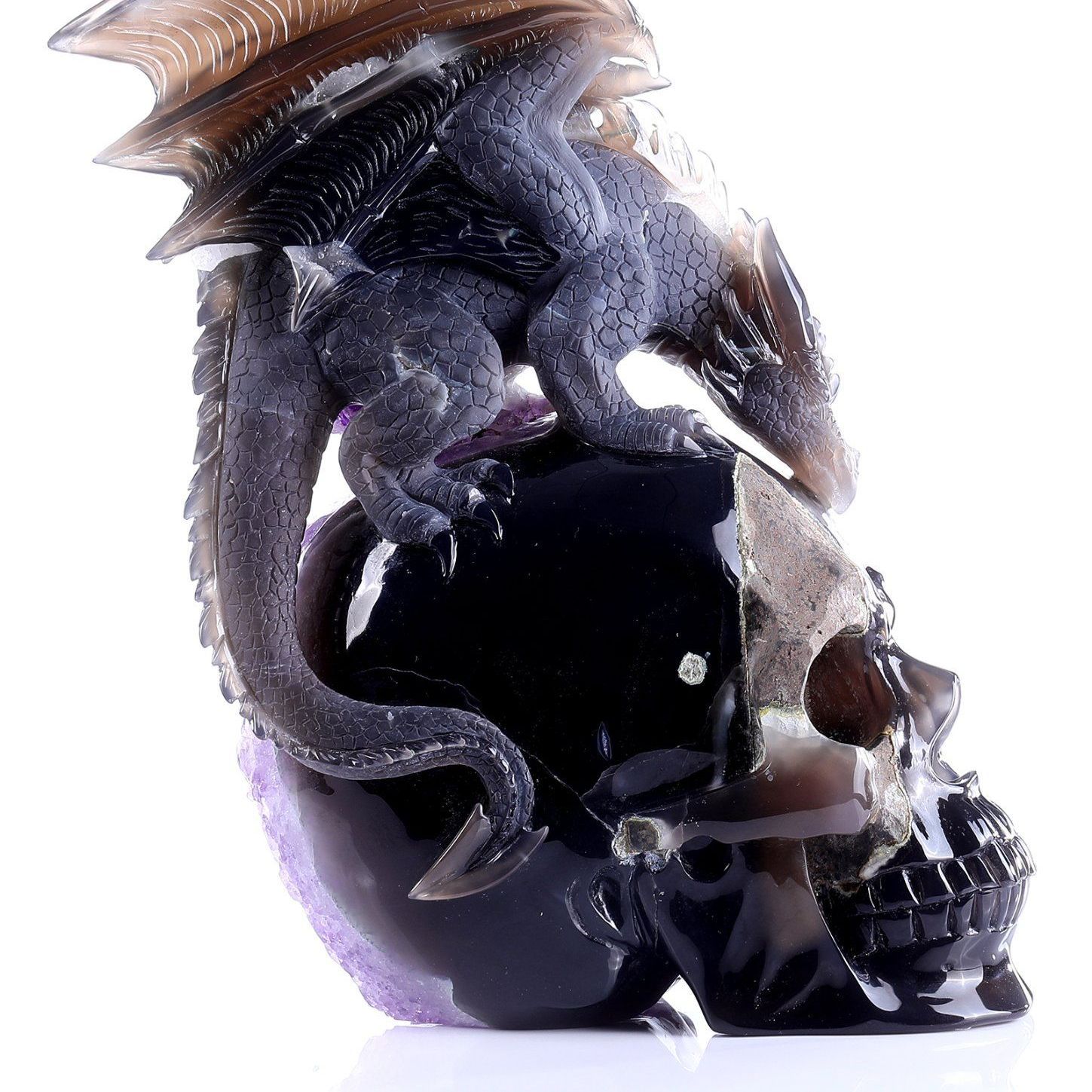 Hand-Carved-Amethyst-Cluster-Sculpture-with-Skull-Flying-Dragon