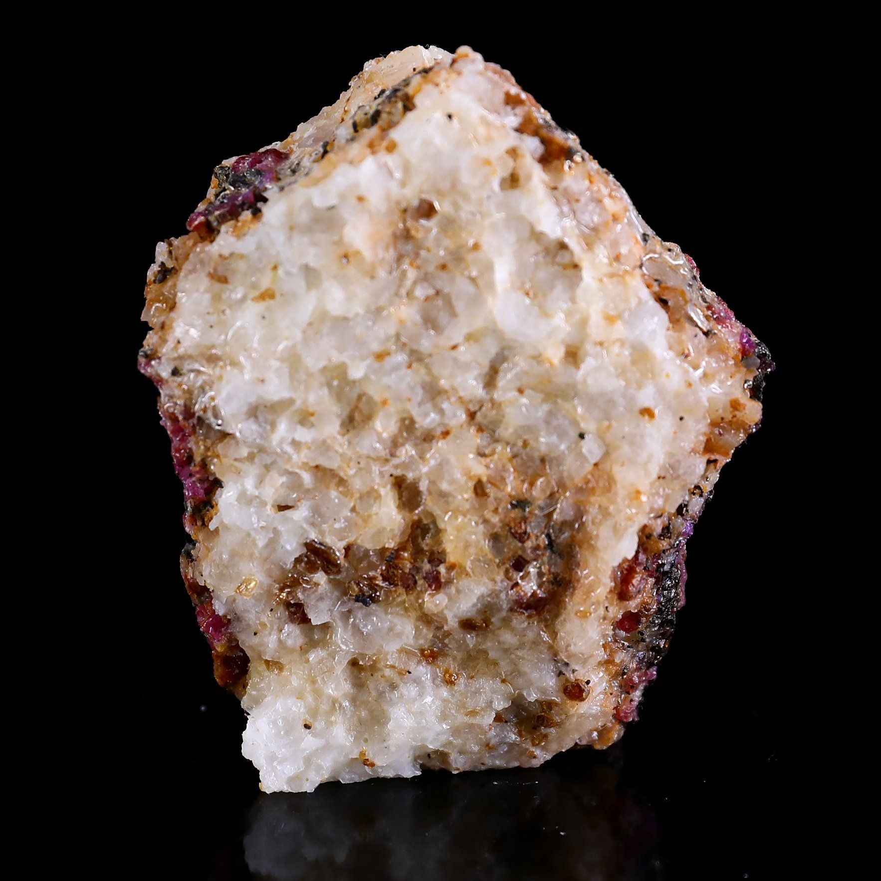 Red Corundum Mineral Specimen Skull Hand-Carved Crystal Mineral Ornament (3)