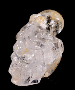 Hand Carved Natural Clear Quartz Crystal Skulls and Octopus Decor