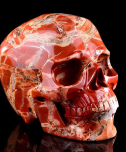 14 Inch Natural Gemstone Skulls Red Jasper Large Agate Crystal Skull