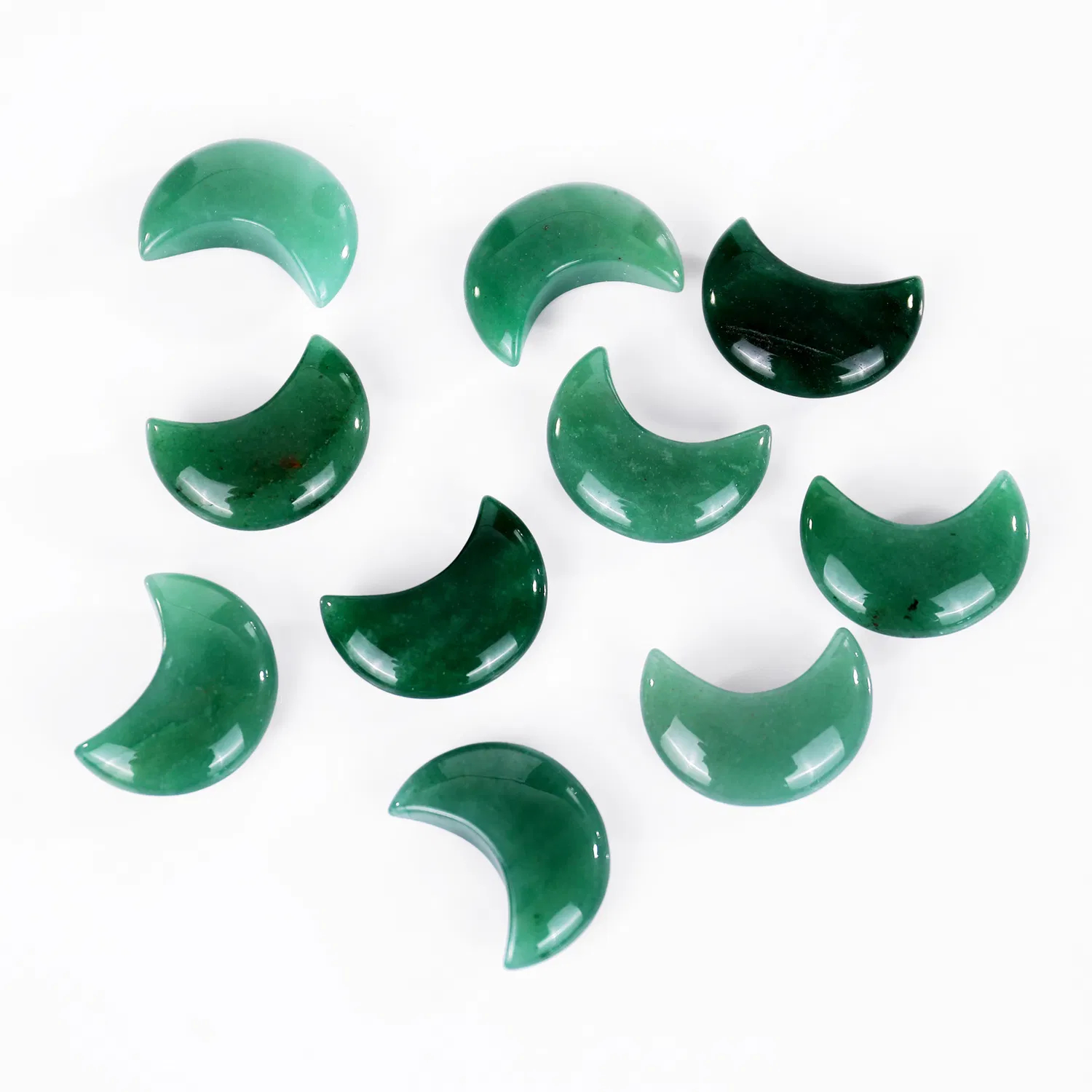 Healing Crystal Moon Decor Natural Gemstones Green Aventurine Hand Carved Moons pictures & photos (3)