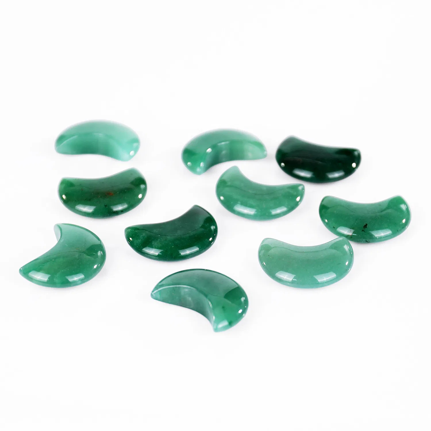 Healing Crystal Moon Decor Natural Gemstones Green Aventurine Hand Carved Moons pictures & photos (4)