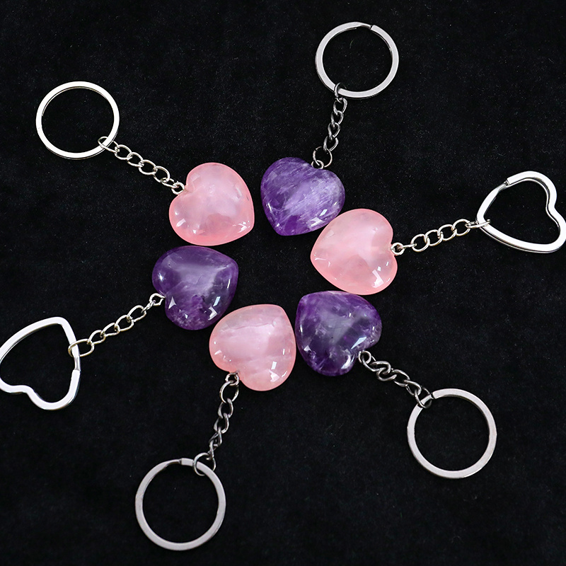 Wholesale-Rose-Quartz-Heart-Keychain-for-Crystal-Healing (1)