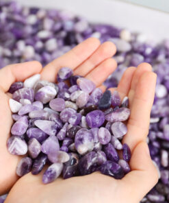 Natural Crystal Healing Stone Polished Amethyst Gravel Crystal Chips for Energy Decoration